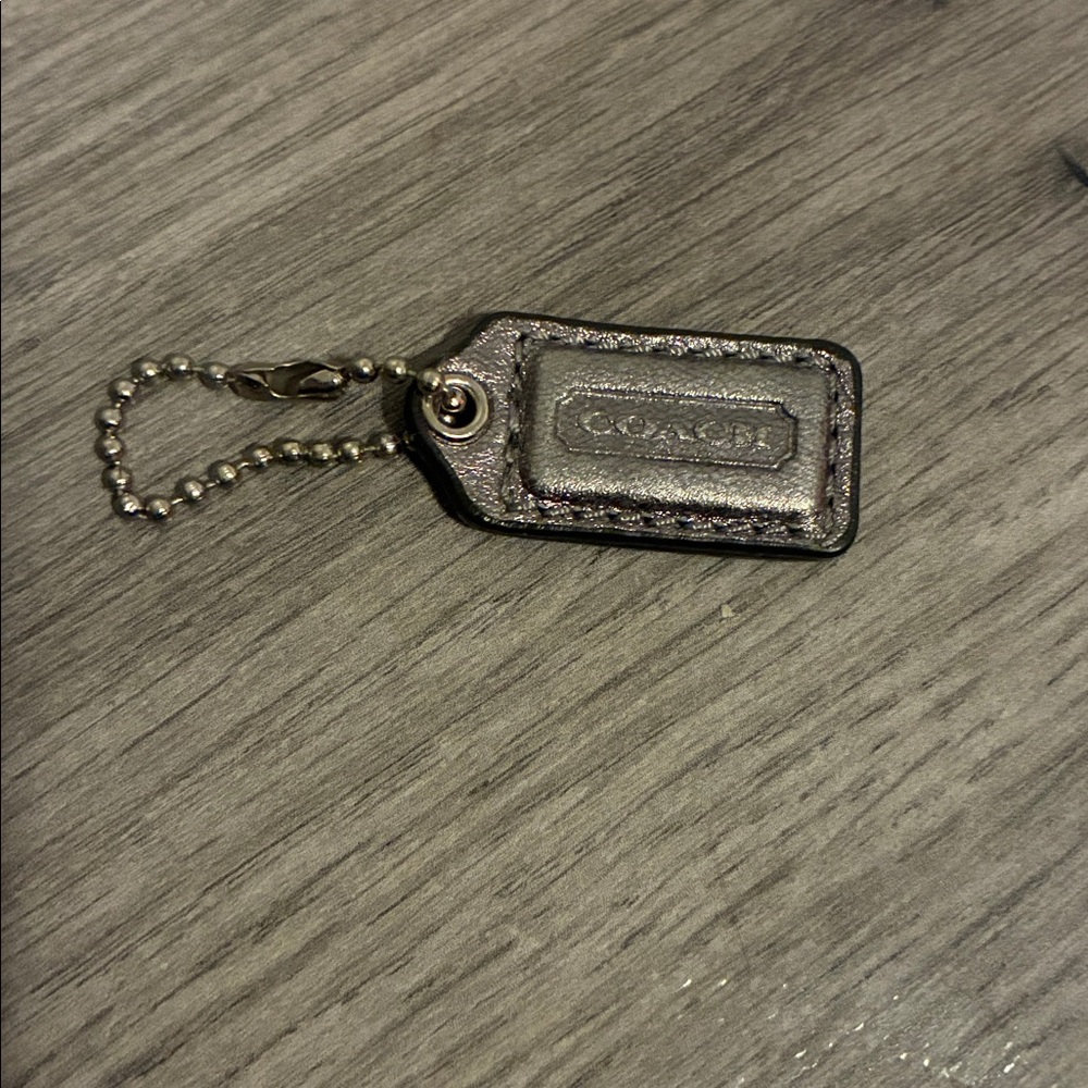 Coach leather keychain